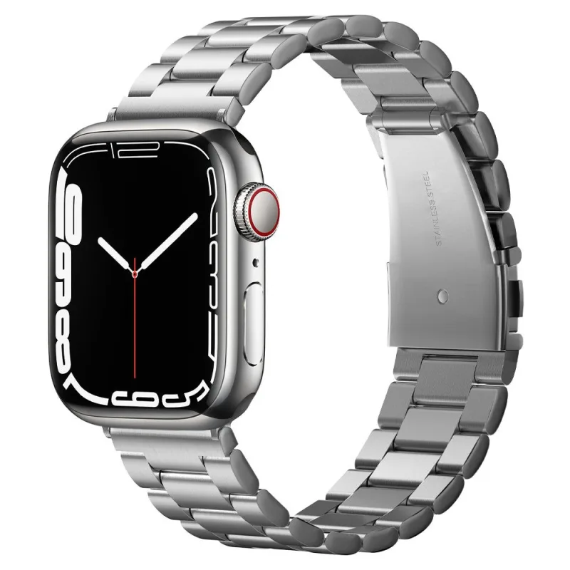 Spigen Modern Fit Remienok pre Apple Watch 4/5/6/7/8/9/SE/Ultra (42/44/45/49 mm) – strieborný