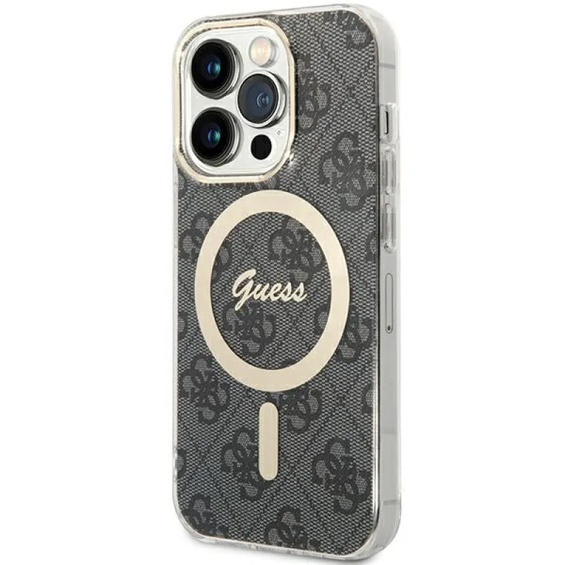 Puzdro Guess IML 4G MagSafe pre iPhone 15 Pro - čierne