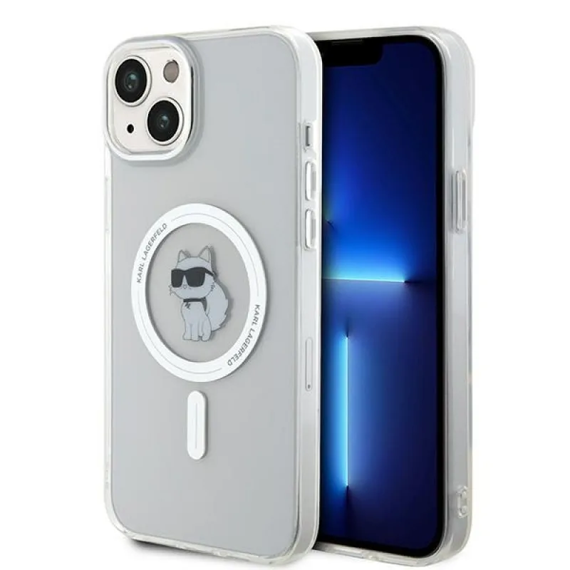 Puzdro Karl Lagerfeld IML Choupette MagSafe pre iPhone 15 Plus - priehľadné