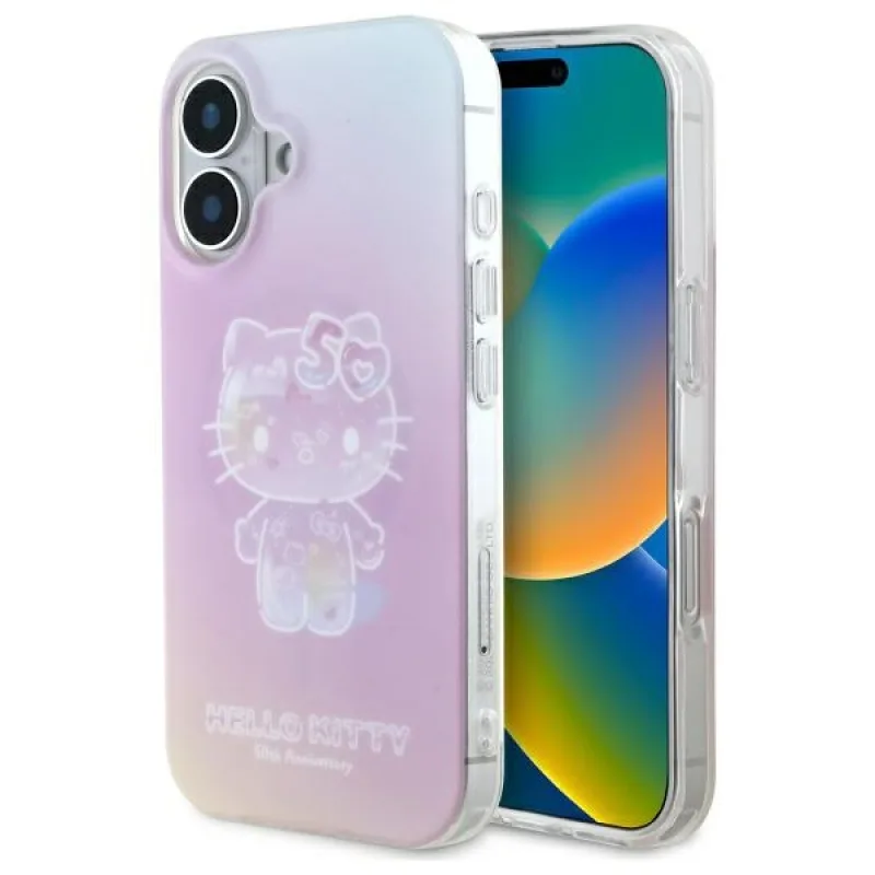 Puzdro Hello Kitty IML 50th Anniversary Magsafe iPhone 16 – ružové