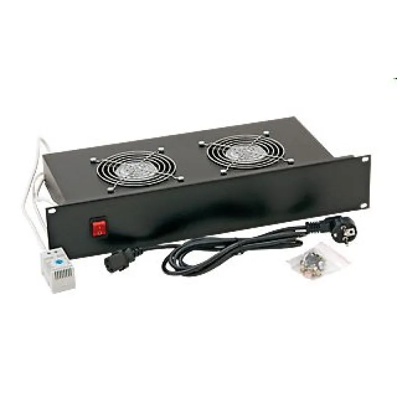 TRITON 19" ventilačná jednotka, 2 ventilátory, s termostatom, 2U RAB-CH…