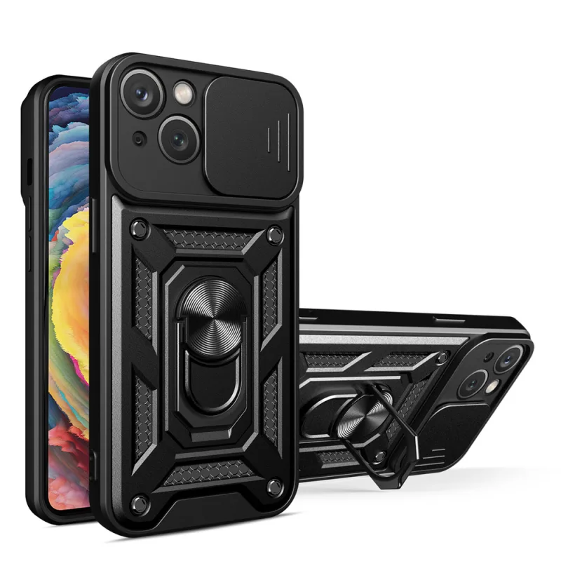 Ochranné puzdro Hybrid Armor Camshield pre Huawei nova Y90 s krytom fotoaparátu čierne