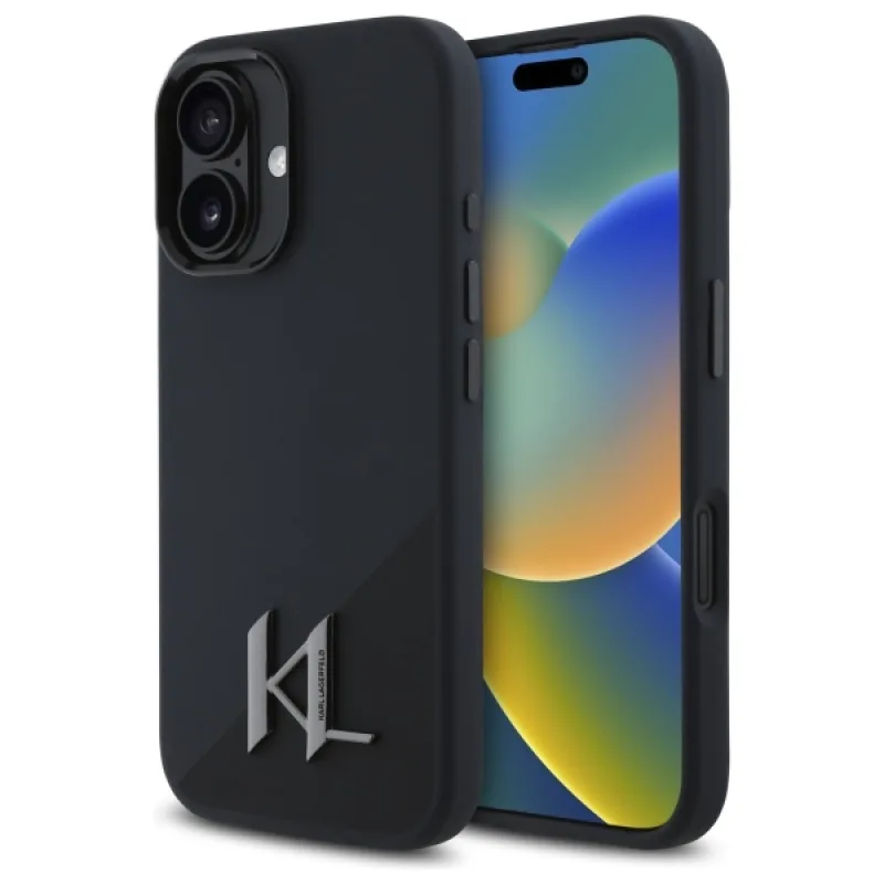 Počiatočné puzdro MagSafe na iPhone 16 Karl Lagerfeld – čierne