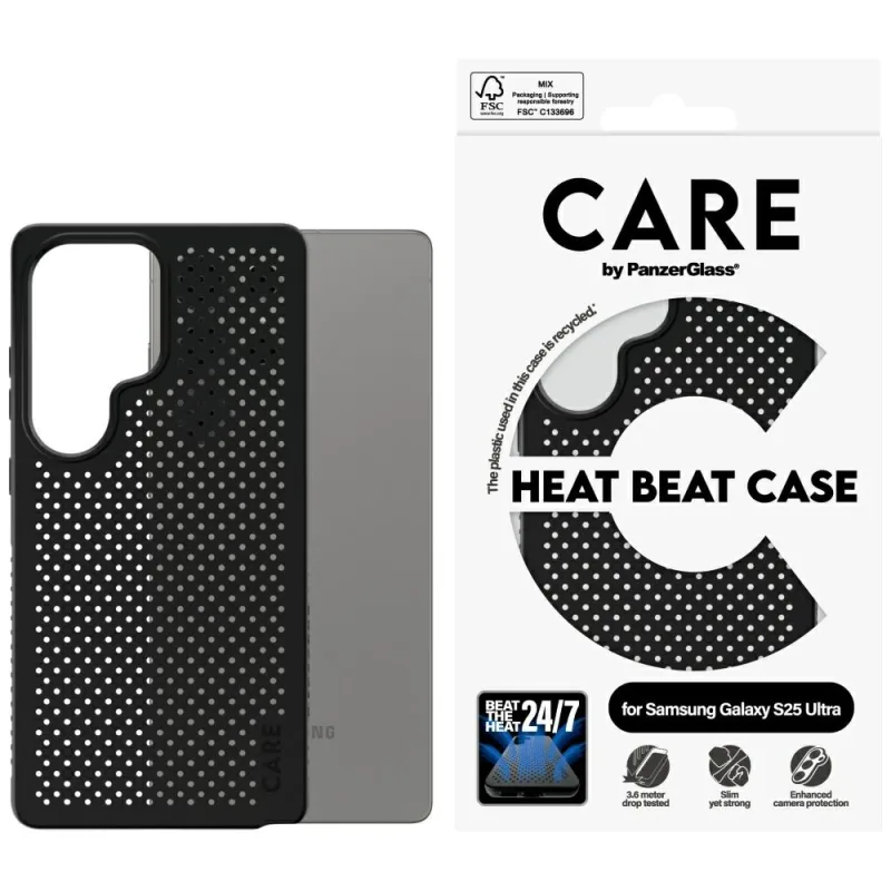 Púzdro CARE by PanzerGlass Feature Heat Beat pre Samsung Galaxy S25 Ultra – čierne
