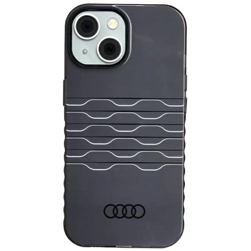 Puzdro Audi IML MagSafe pre iPhone 15 / 14 / 13 - čierne