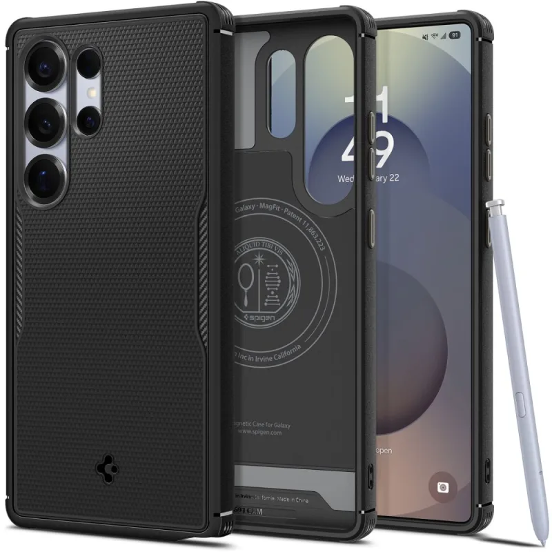 Puzdro Spigen Core Armor Mag pre Samsung Galaxy S25 Ultra – čierne