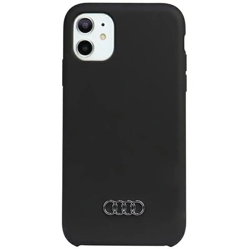 Audi silikónové puzdro iPhone 12/12 Pro 6,1" čierne/čierne pevné puzdro AU-LSRIP12P-Q3/D1-BK