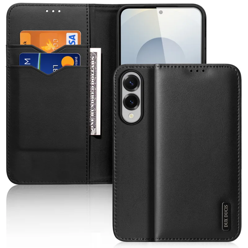 Puzdro Dux Ducis Hivo na Samsung Galaxy S25 Edge s flipom a RFID ochranou – čierne