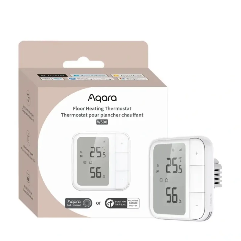 Aqara Smart Home Termostat pre podlahové kúrenie W500, Zigbee a Thread