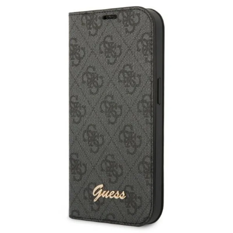 Guess GUBKP14XHG4SHK iPhone 14 Pro Max 6,7 "čierna / čierna kniha 4G Vintage Gold Logo