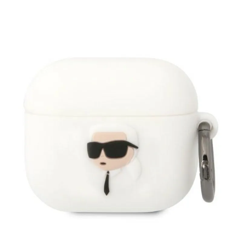 Karl Lagerfeld KLA3RUNIKH kryt AirPods 3 biely/biely Silikónový Karl Head 3D