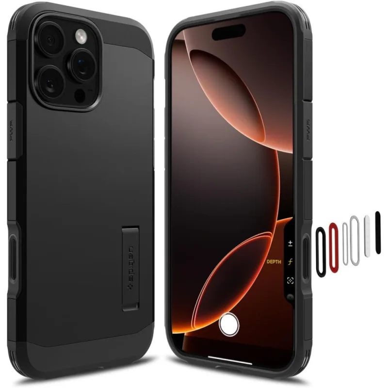 Puzdro Spigen Tough Armor "T" MagSafe pre iPhone 16 Pro Max - čierne