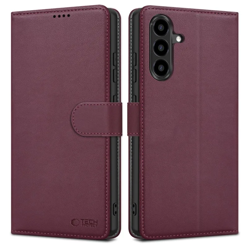 Peňaženkové puzdro Tech-Protect pre Samsung Galaxy A56 5G – bordové