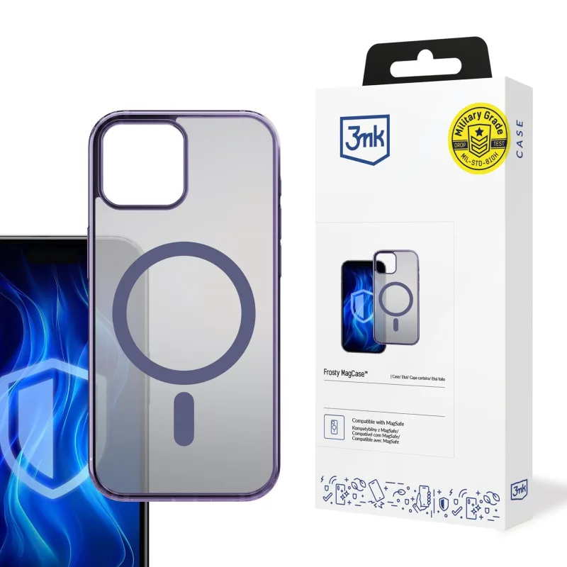 3mk ochranný kryt Frosty MagCase Purple pro Apple iPhone 14 5903108596473