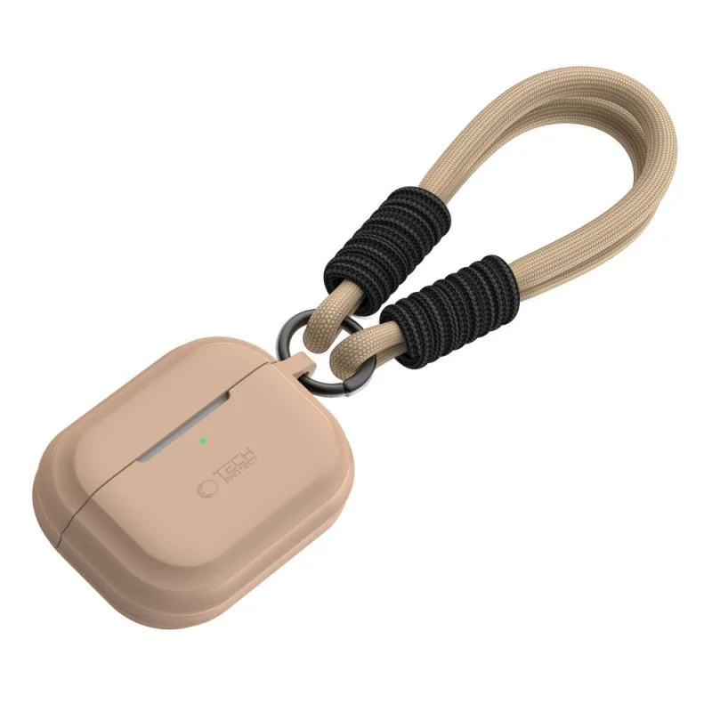 Silikónové púzdro Tech-Protect pre Apple AirPods Pro 1/2 – svetlohnedé