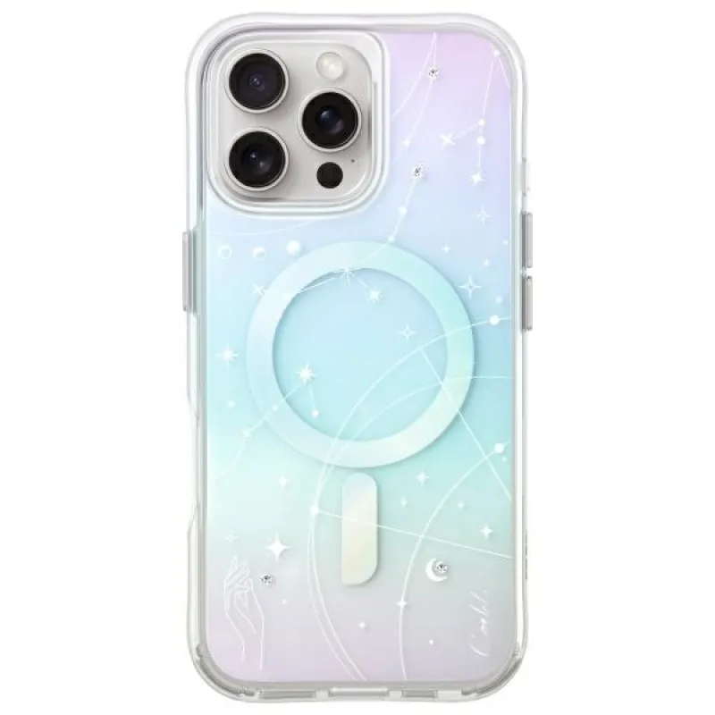 Magnetické nabíjacie puzdro Uniq Coehl Celest pre iPhone 16 Pro Max – dúhové