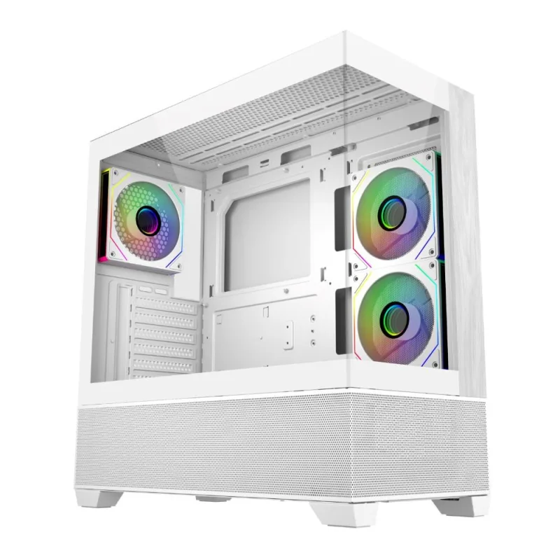 Cooler Master case Elite 690 Wood, ATX, Průhledná bočnice, 3x 120mm…
