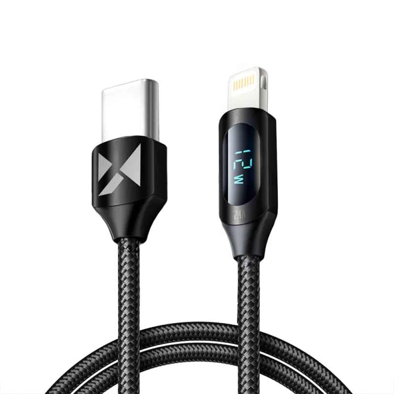 Wozinsky WUCLC1 Lightning - USB-C kábel 36W 480Mb/s 1m - čierny