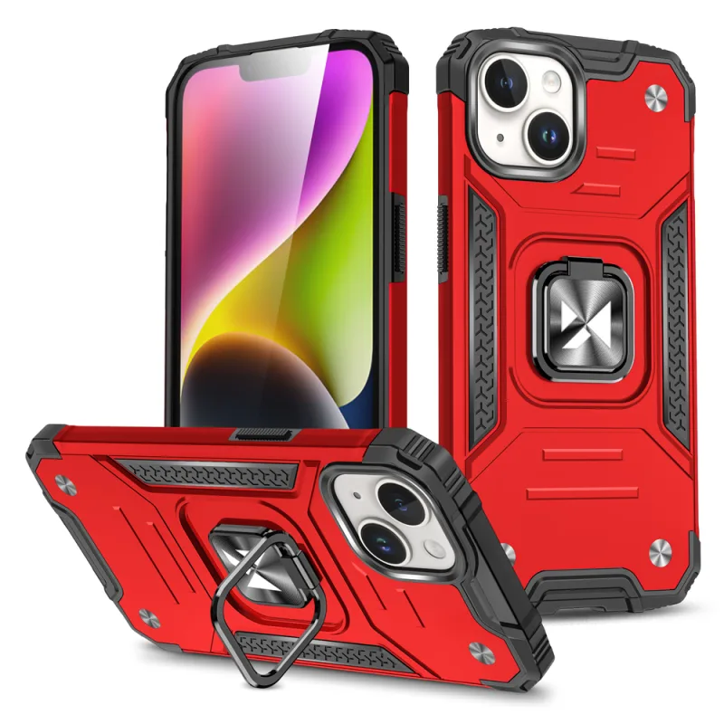Puzdro Wozinsky Ring Armor iPhone 15 Plus iPhone 15 Plus Ring Armor – červené