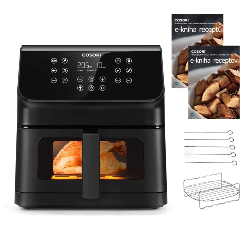 Cosori P653 PREMIUM II Plus Chef edition 6, 2l horkovzdušná fritéza, …