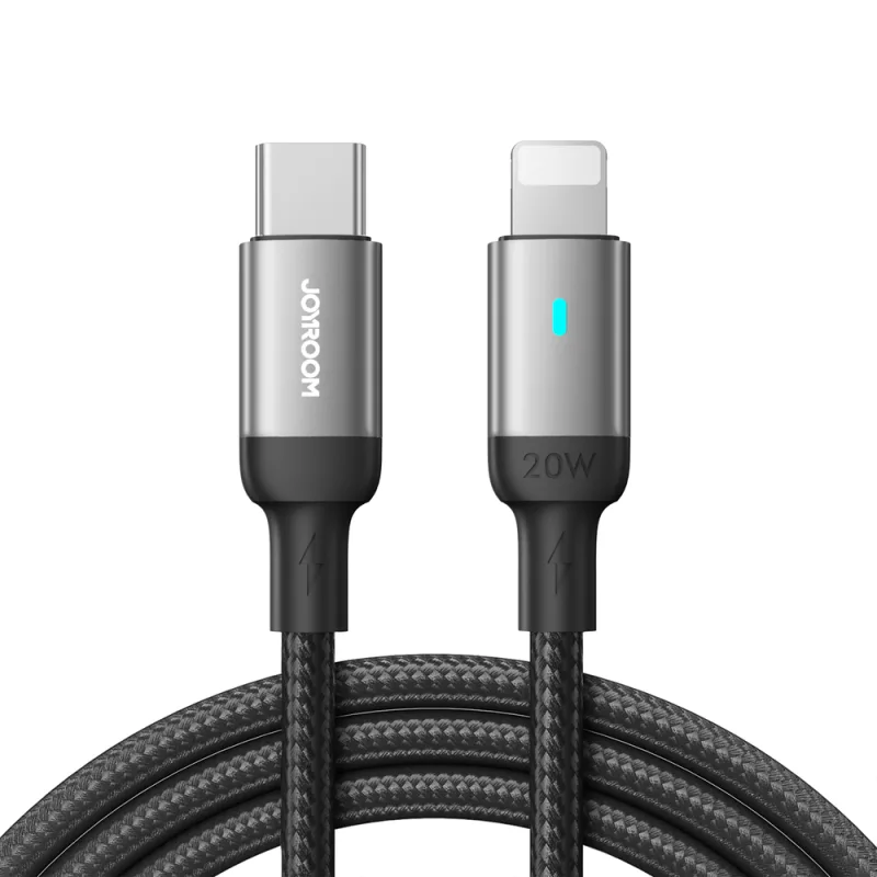 Joyroom Extraordinary Series A10 Lightning / USB-C PD 20W kábel 1,2 m - čierny