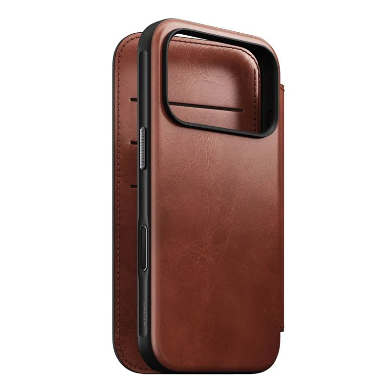 Nomad puzdro Modern Leather Folio Magsafe Horween pre iPhone 17 Pro - Olde Dublin