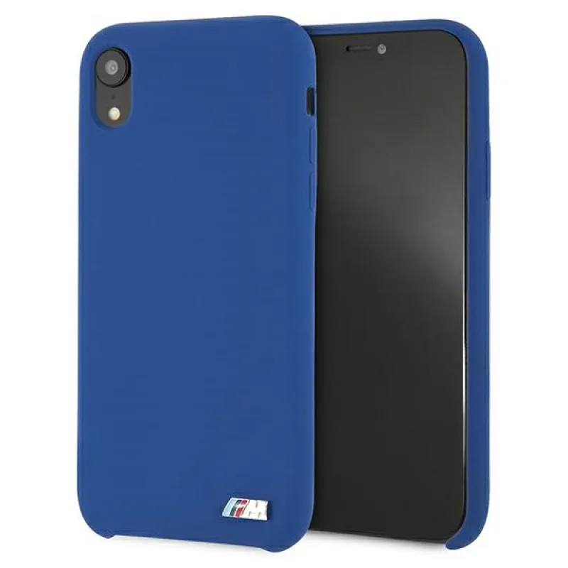BMW Silicone M Collection Puzdro na iPhone Xr – modré