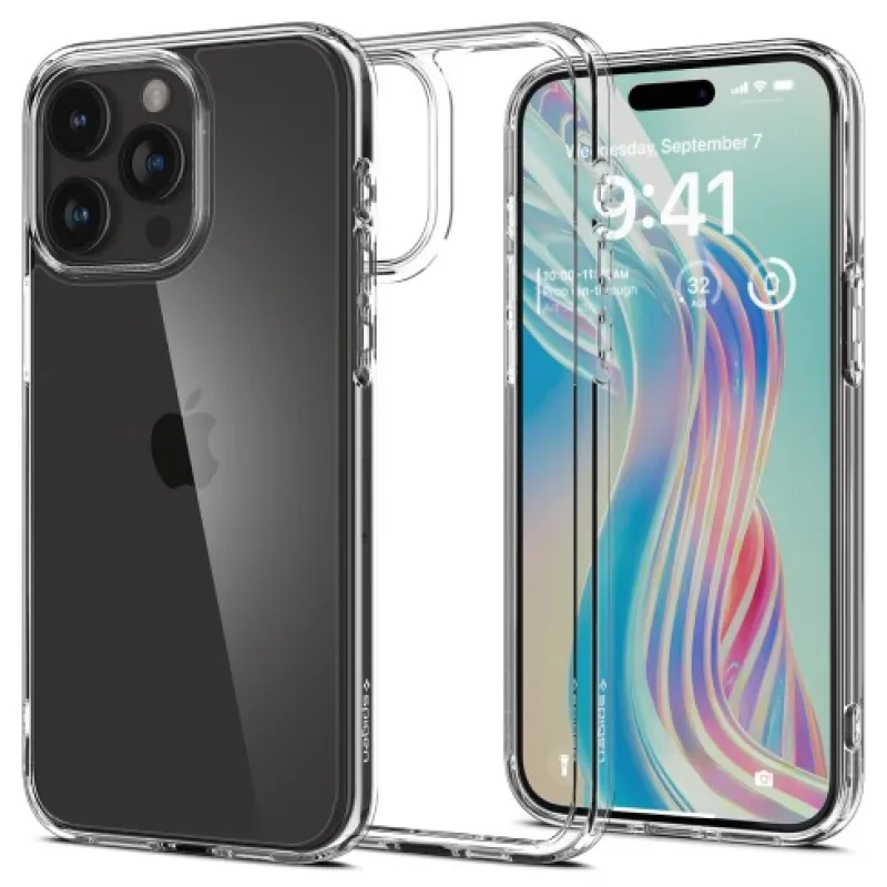 Spigen kryt Crystal Hybrid pre iPhone 15 Pro - Crystal Clear