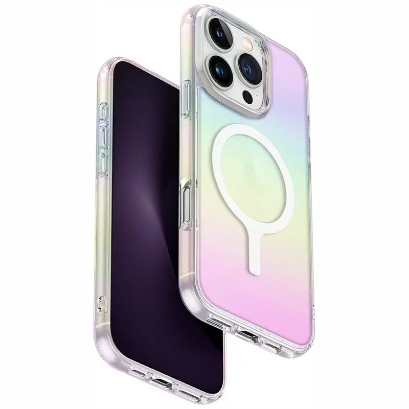 Nabíjacie puzdro Uniq Iridescia Magclick pre iPhone 16 Pro Max – viacfarebné