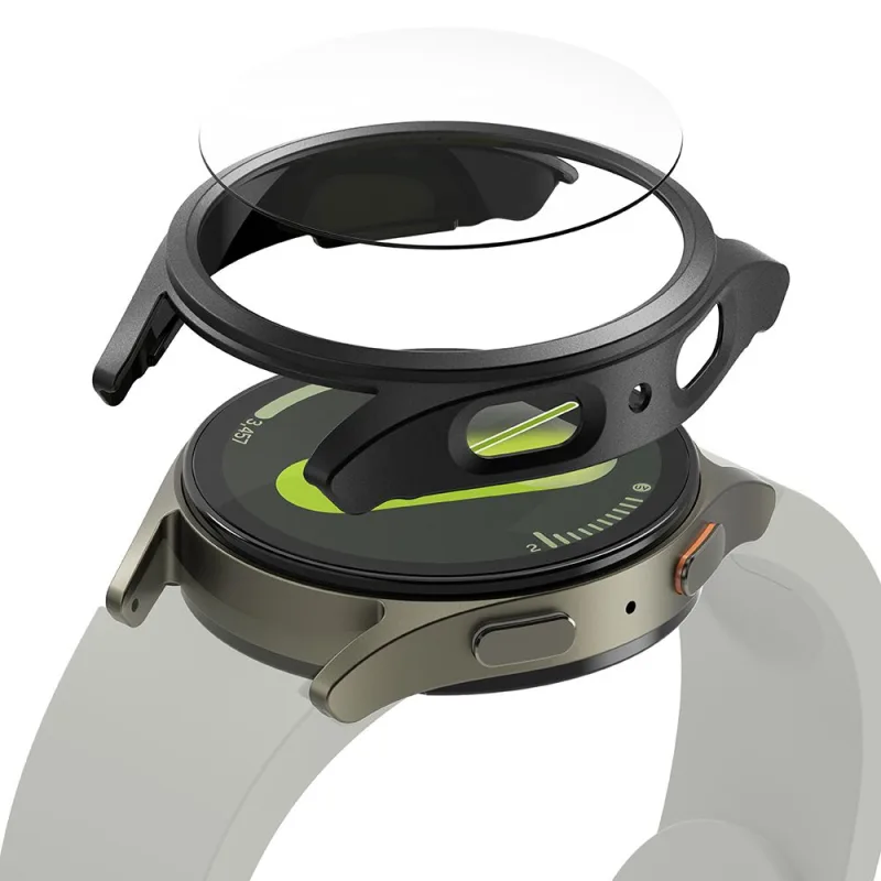 Sada tenkého a tvrdeného skla Ringke + súprava skla pre Samsung Galaxy Watch 7 44 mm – čierna