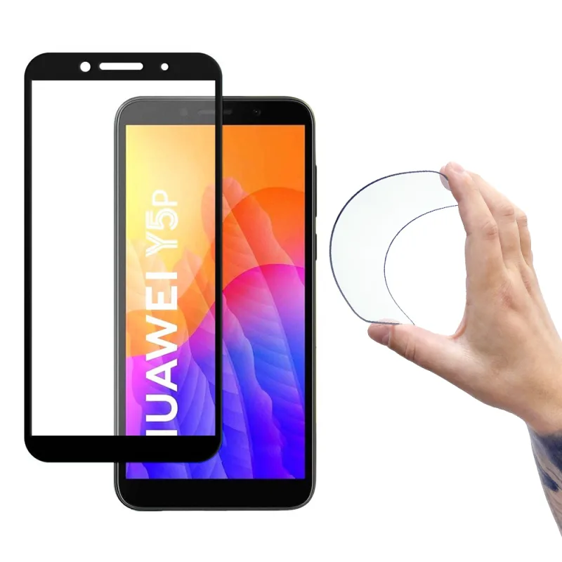 Wozinsky Full Cover Flexi Nano Glass Hybrid Screen Protector s rámom pre Huawei Y5p black