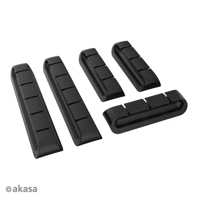 AKASA - držiak káblov čierny AK-MX339-BK