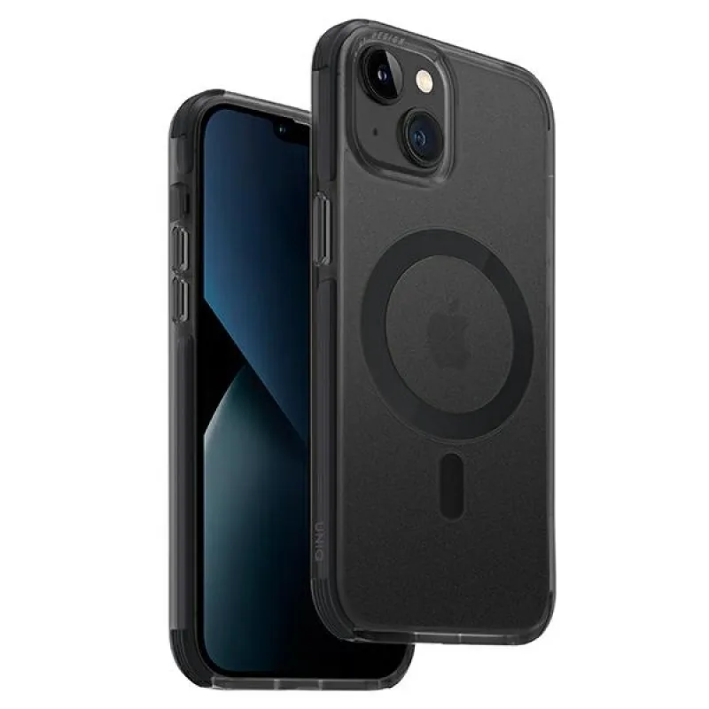 Uniq Combat puzdro iPhone 14 Plus / 15 Plus 6,7" Magclick Charging čierne/betónové uhlie
