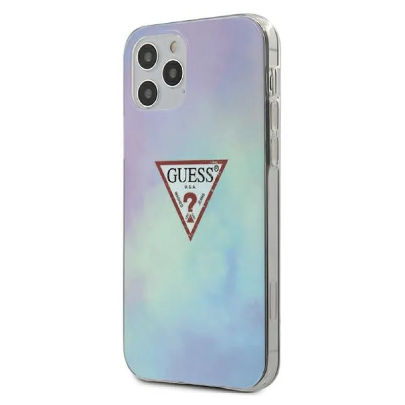 Guess GUHCP12LPCUMCGC02 iPhone 12 Pro Max 6,7" modro/modré pevné puzdro Tie & Dye Collection