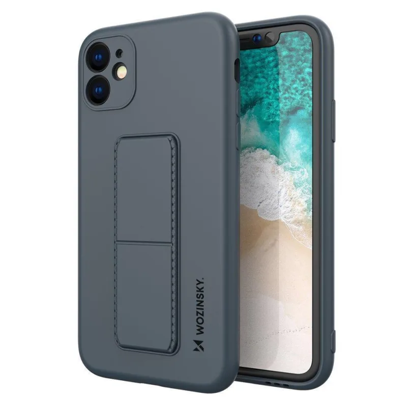 Wozinsky Kickstand Case Silikónové puzdro so stojanom Samsung Galaxy A32 4G tmavomodré