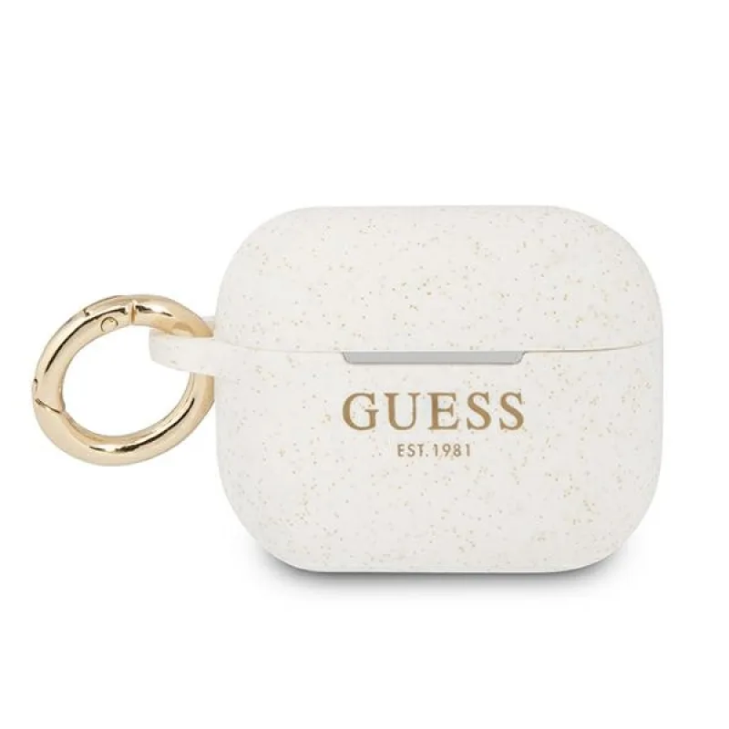 Guess GUAPSGGEH kryt AirPods Pro bielo/biely Silikónové trblietky