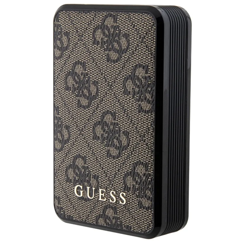 Guess Powerbank 18W GUPB10DP4GEGW 10000mAh hnedá/hnedá 4G kožené kovové logo