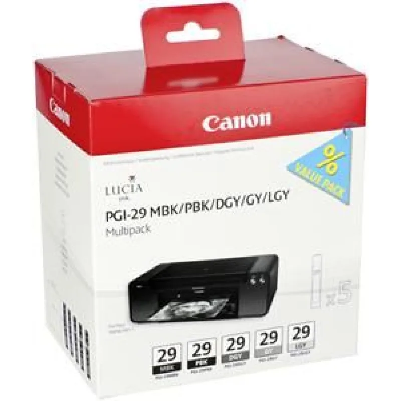 Canon PGI-29 MBK/ PBK/ DGY/ GY/ LGY/ CO Multi pack 4868B018