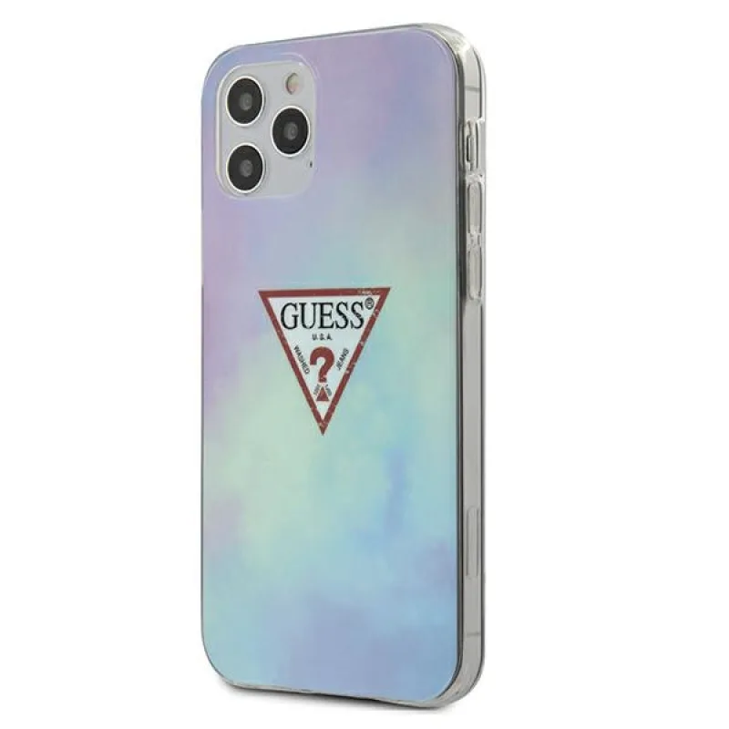 Puzdro Guess Tie & Die Collection pre iPhone 12 / 12 Pro 6,1" - modré