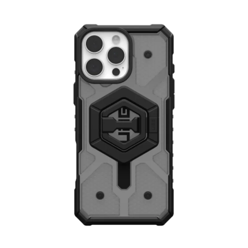 UAG Pathfinder Clear Magsafe Bundle Case so stojanom s magnetickým krúžkom pre iPhone 16 Pro Max – čierny
