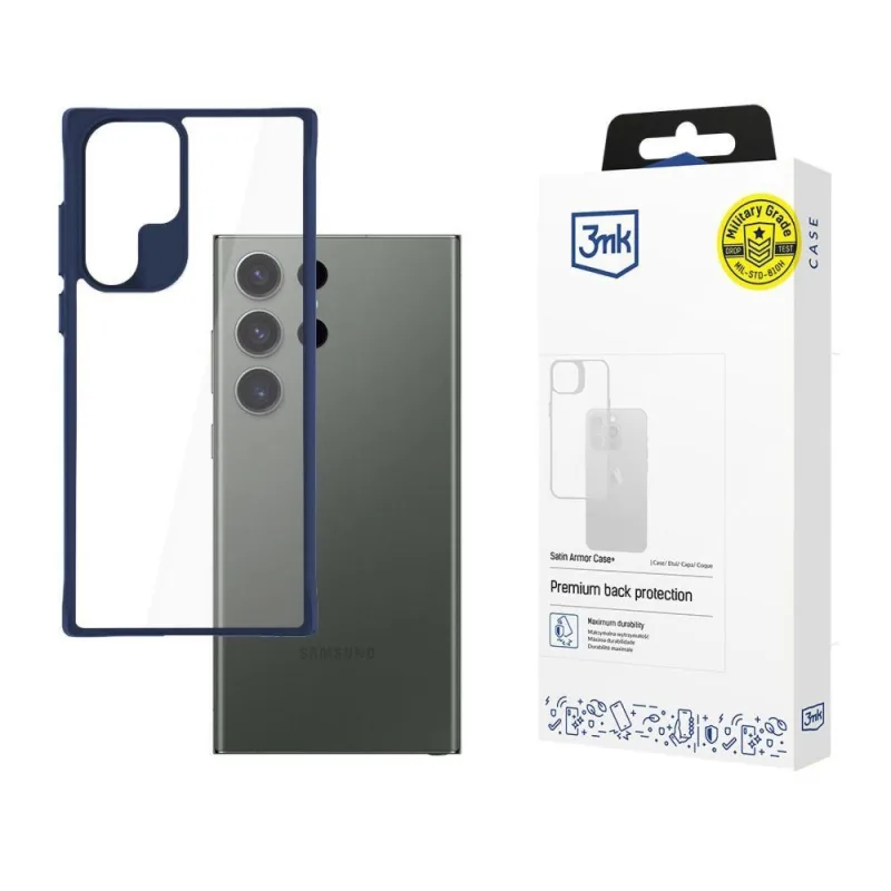 3mk ochranný kryt Satin Armor Case+ Blue pro Samsung Galaxy S24 Ultra…