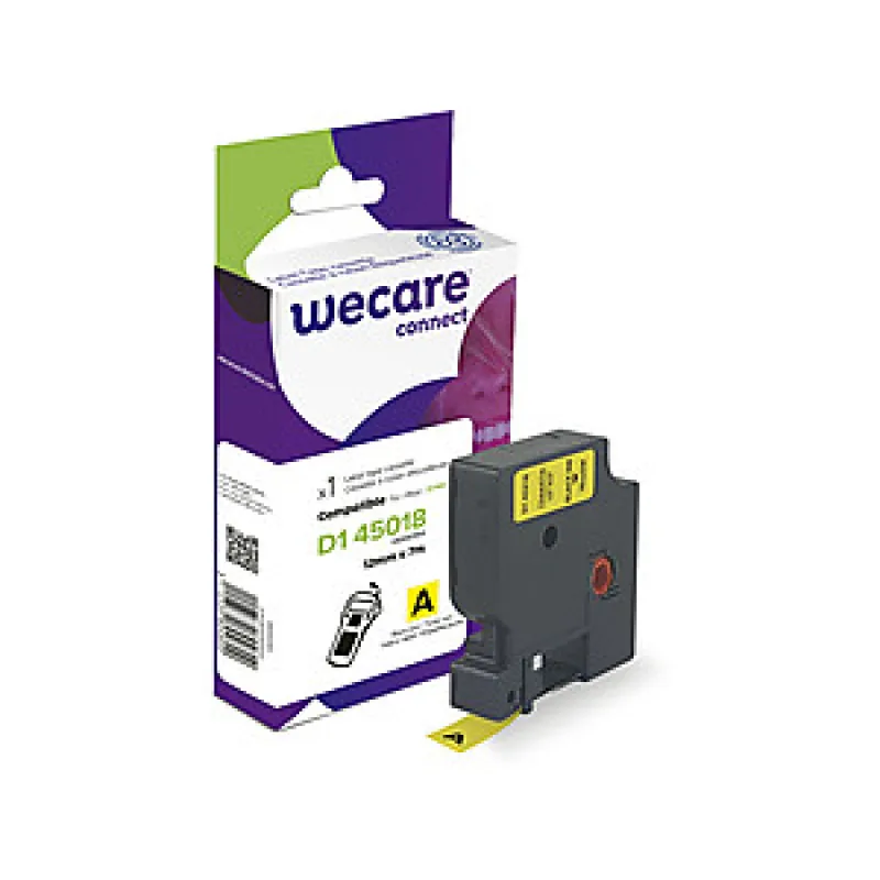 WECARE ARMOR páska kompatibilná s DYMO S0720580, Black/ Yellow, 12mm*7m…