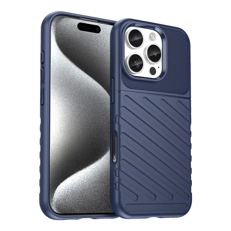 Silikónový obal Thunder Case pre iPhone 16 Pro – modrý