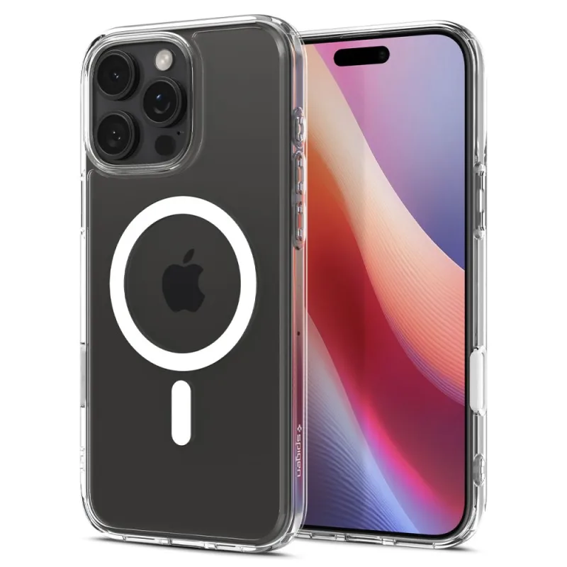 Puzdro Spigen Ultra Hybrid „T“ Mag MagSafe pre iPhone 16 Pro Max – biele