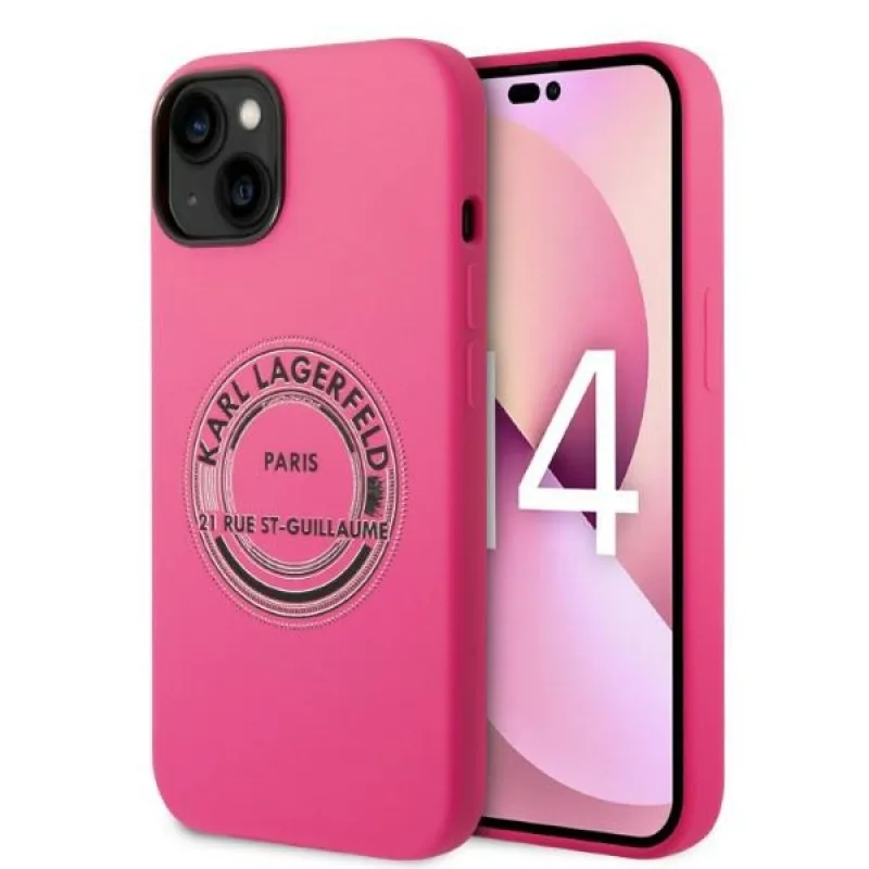 Karl Lagerfeld KLHCP14MSRSGRCF iPhone 14 Plus 6,7 "pevné puzdro ružové/ružové silikónové RSG