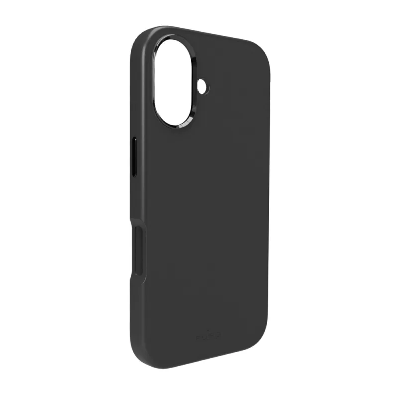 Tekuté silikónové puzdro Pure Icon Mag Pro pre iPhone 17, kompatibilné s MagSafe, s ochranou fotoaparátu a hliníkovými tlačidlami – čierne