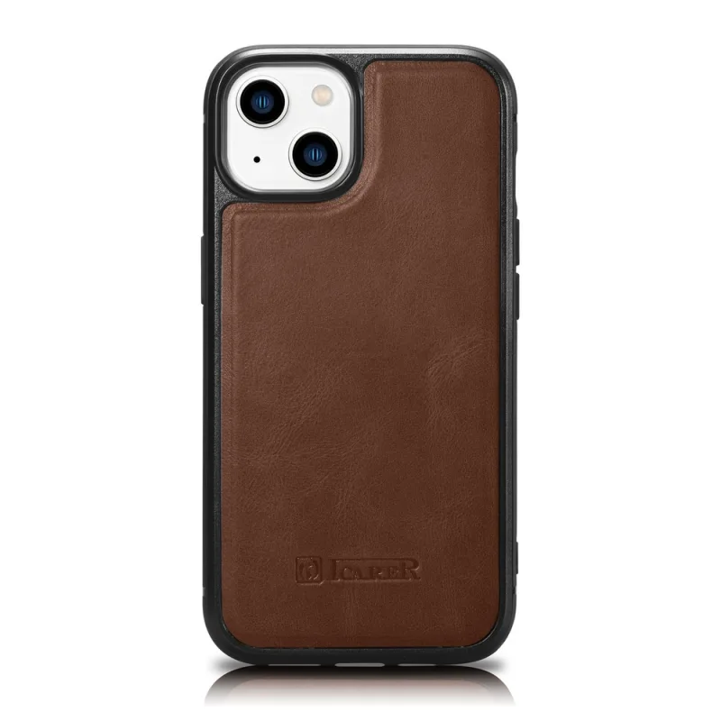 Originálne kožené puzdro iCarer Leather Oil Wax pre iPhone 14 Plus (kompatibilné s MagSafe) hnedé (WMI14220719-BN)