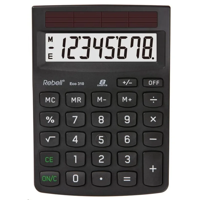 REBELL kalkulačka - Eco 310 - černá RE-ECO 310 BX