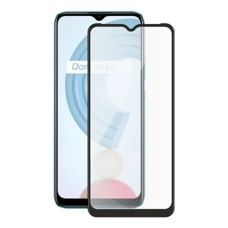 Screenshield REALME C21 (full COVER black) Tempered Glass Protection RLM…