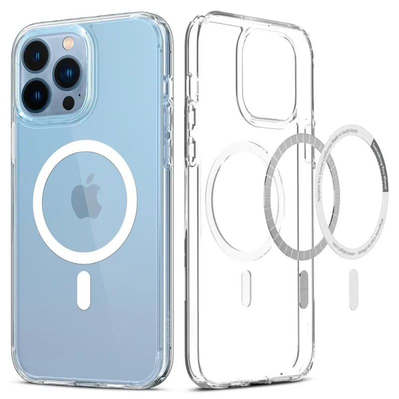 Puzdro Spigen Ultra Hybrid Mag Case s MagSafe pre iPhone 13 Pro – biele